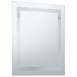 Ścienne lustro łazienkowe z LED i czujnikiem dotyku, 50x60 cm