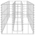Podwyższona donica gabionowa, galwanizowana stal, 90x30x30 cm