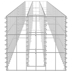 Podwyższona donica gabionowa, galwanizowana stal, 270x30x30 cm