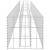 Podwyższona donica gabionowa, galwanizowana stal, 360x30x30 cm