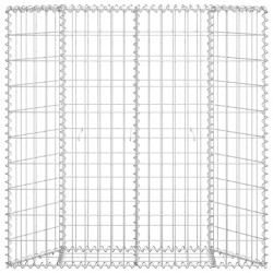 Podniesiona rabata gabionowa, trapezowa, stal, 100x20x100 cm