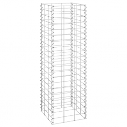 Wysokie donice gabionowe, 3 szt., 30x30x100 cm, żelazo