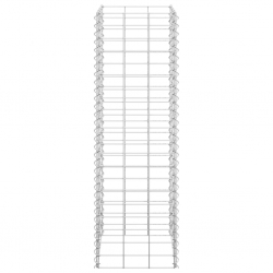 Wysokie donice gabionowe, 3 szt., 30x30x100 cm, żelazo