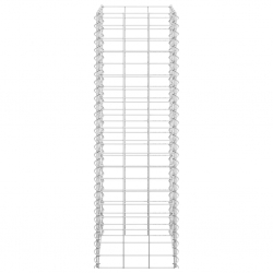 Wysokie donice gabionowe, 3 szt., 30x30x100 cm, żelazo