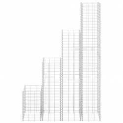 Wysokie donice gabionowe, 16 szt., 30x30x50/100/150/200 cm