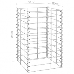 Wysokie donice gabionowe, 16 szt., 30x30x50/100/150/200 cm
