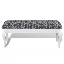 Stylowa ławeczka do toaletki, 2-osobowa, 110cm, czarna