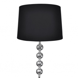 Lampa podłogowa z dekoracyjnymi kulami, wysoka, czarna