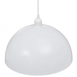 Lampy sufitowe, 2 szt., regulowana długość, półokrągłe, białe