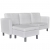 Sofa 3-osobowa, skóra syntetyczna, biała