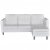 Sofa 3-osobowa, skóra syntetyczna, biała