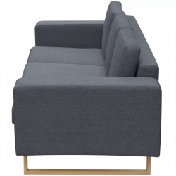 Sofa 3-os. ciemnoszara