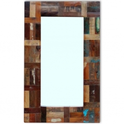 Lustro z ramą z drewna odzyskanego, 80x50 cm