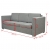 3 osobowa sofa tapicerowana jasnoszara
