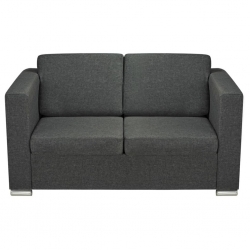 2 osobowa sofa tapicerowana ciemnoszara