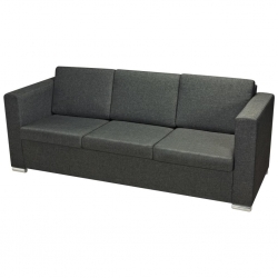 3 osobowa sofa tapicerowana ciemnoszara