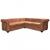 Sofa Chesterfield, pięcioosobowa, brązowa, sztuczna skóra