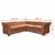Sofa Chesterfield, pięcioosobowa, brązowa, sztuczna skóra
