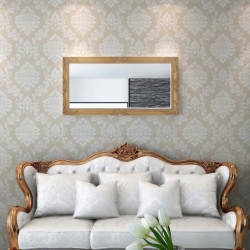 Lustro ścienne w stylu barokowym, 120x60 cm, złote