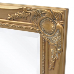 Lustro ścienne w stylu barokowym, 120x60 cm, złote