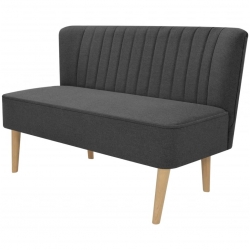 Sofa, 117x55,5x77 cm, ciemnoszara, tkanina