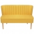Sofa 117x55,5x77 cm, żółty materiał