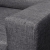 Sofa 3 osobowa ciemnoszara tkanina