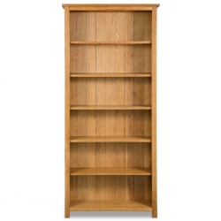 Regał na książki z 6 półkami, 80 x 22,5 x 180 cm, drewno dębowe