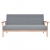 Sofa 3-osobowa, tapicerowana tkaniną, jasnoszara