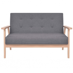 2-osobowa sofa materiałowa, ciemnoszara