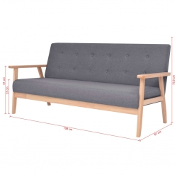 3 osobowa sofa tapicerowana, ciemnoszara
