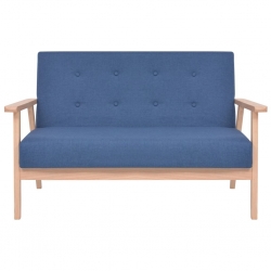 2-osobowa sofa tapicerowana, niebieska