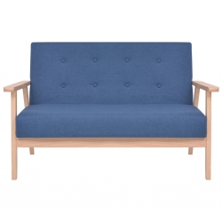 2-osobowa sofa tapicerowana, niebieska