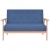 2-osobowa sofa tapicerowana, niebieska