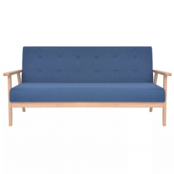 3-osobowa sofa tapicerowana, niebieska