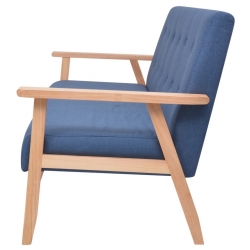 3-osobowa sofa tapicerowana, niebieska