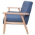 3-osobowa sofa tapicerowana, niebieska