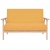 2 osobowa sofa tapicerowana, żółta