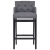 Stołki barowe, 2 szt., ciemnoszare, tkanina