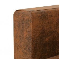 Sofa 2-osobowa, 137 x 73 x 82 cm, sztuczny zamsz