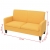 Sofa 2-osobowa, żółta, 135 x 65 x 76 cm