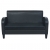 Sofa 2-osobowa, sztuczna skóra, czarna