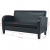 Sofa 2-osobowa, sztuczna skóra, czarna