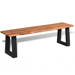 Ławka z litego drewna akacjowego, 145 cm