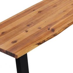 Ławka z litego drewna akacjowego, 145 cm