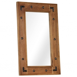 Lustro z ramą z litego drewna akacjowego, 50 x 80 cm