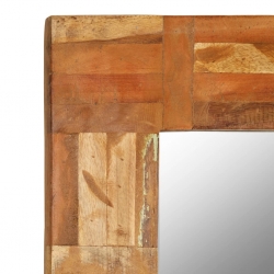 Lustro ścienne z ramą z odzyskanego drewna, 60 x 90 cm