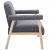 Sofa 2-osobowa tapicerowana materiałem, ciemnoszara