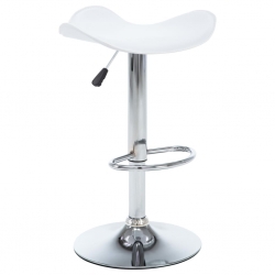 Obrotowe stołki barowe, 2 szt., białe, sztuczna skóra