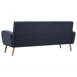 3-osobowa sofa tapicerowana tkaniną, ciemnoszara